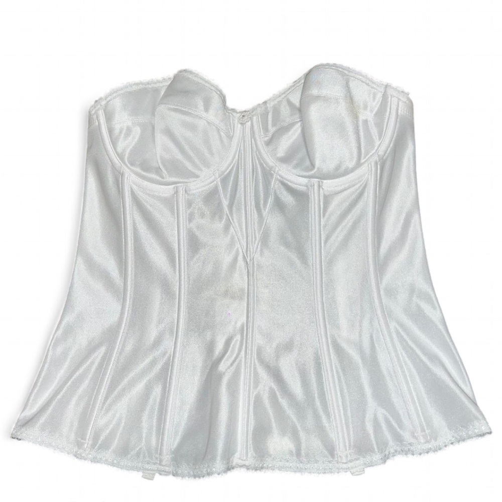 Vintage Dominique White Satin Corset